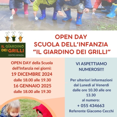 OPEN DAY SCUOLA DELL’INFANZIA “IL GIARDINO DEI GRILLI”