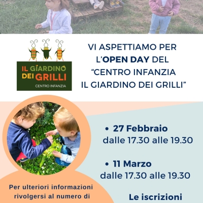 OPEN DAY CENTRO INFANZIA “IL GIARDINO DEI GRILLI”